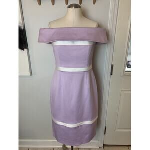 PAULE KA Lavender Purple Off The Shoulder Dress Formal Wedding Size 42